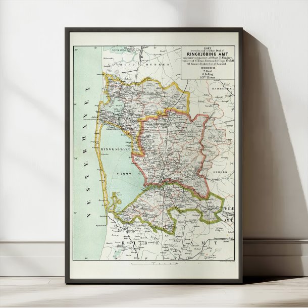 Ringkjbing Amt 1873 - Den sydvestlige del