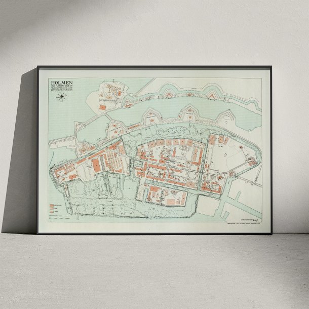 Holmen og Luftmarinestationen 1931 - Militrkort