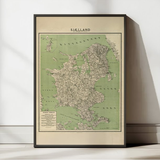 Sjlland 1881 - Administrativt Kort
