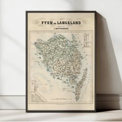 Fyn og Langeland 1860 ? Administrativt Kort