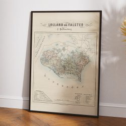 Lolland og Falster 1860 - Administrativt Kort