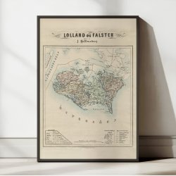 Lolland og Falster 1860 - Administrativt Kort