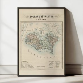 Lolland og Falster 1860 - Administrativt Kort