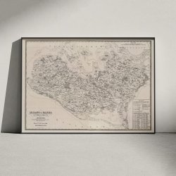 Lolland og Falster 1866 - Bull og Both Kort