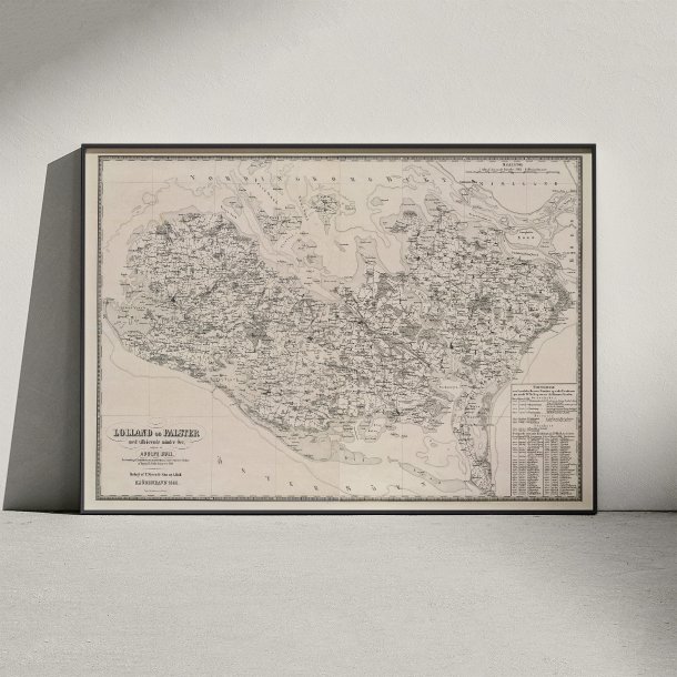 Lolland og Falster 1866 - Bull og Both Kort