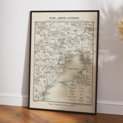 Jernbanekort 1870 - Ryom - Aarhus