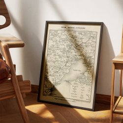 Jernbanekort 1870 - Ryom - Aarhus