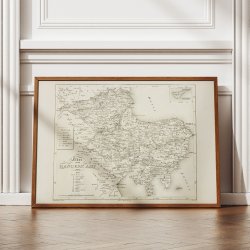 Randers Amt 1829 - Administrativt amtsskelkort