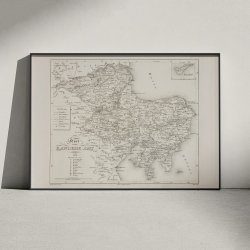 Randers Amt 1829 - Administrativt amtsskelkort