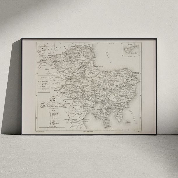 Randers Amt 1829 - Administrativt amtsskelkort