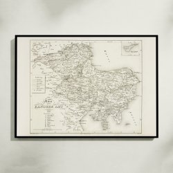 Randers Amt 1829 - Administrativt amtsskelkort