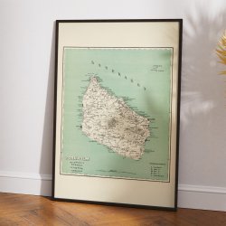 Kort over Bornholm 1884 - F. Christiani