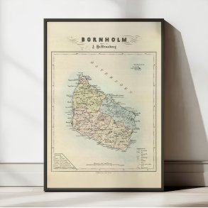 Kort over Bornholm 1857 - Hoffensbergs geografiske kort