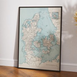 Jernbanekort over Danmark 1925