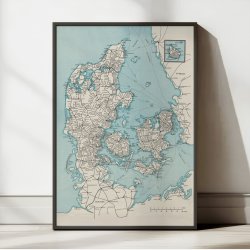 Jernbanekort over Danmark 1925