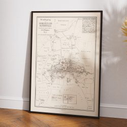 Roskilde By 1845 - Administrativt kort