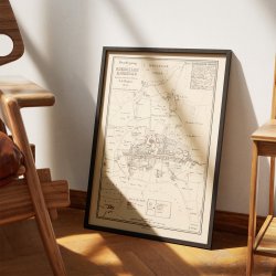 Roskilde By 1845 - Administrativt kort