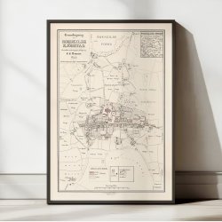 Roskilde By 1845 - Administrativt kort