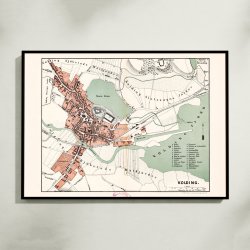 Kolding By 1879 - Topografisk kort