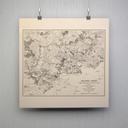 Koldings omegn mod syd 1851 - Militrt kort