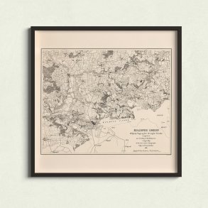 Koldings omegn mod syd 1851 - Militrt kort