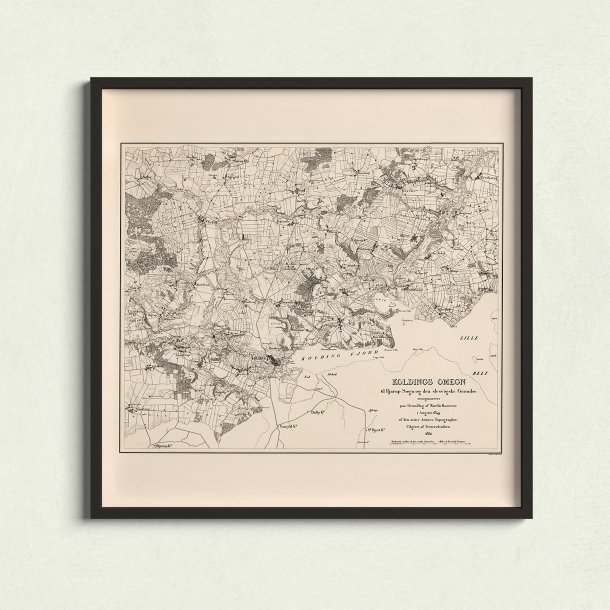 Koldings omegn mod syd 1851 - Militrt kort