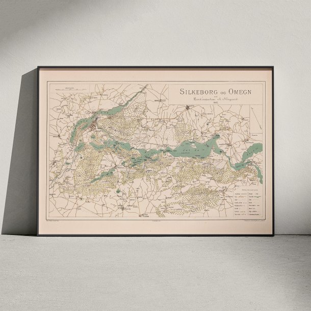 Silkeborg og omegn 1883 - Topografisk kort