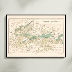 Silkeborg og omegn 1883 - Topografisk kort