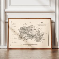 Silkeborg &amp; Omegn 1860 - Klassisk topografisk bykort