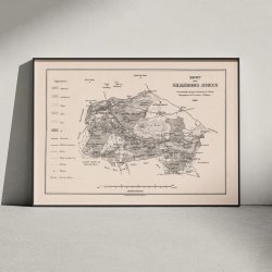 Silkeborg &amp; Omegn 1860 - Klassisk topografisk bykort