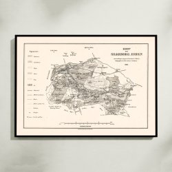Silkeborg &amp; Omegn 1860 - Klassisk topografisk bykort