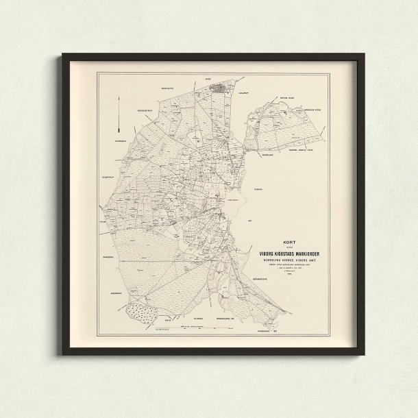 Viborg Kbstads jorder 1882 - Matrikelkort