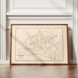 Viborg Kbstad 1884 - Bykort af Berggreen