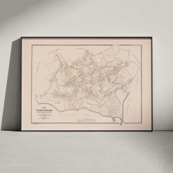 Viborg Kbstad 1884 - Bykort af Berggreen