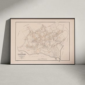 Viborg Kbstad 1884 - Bykort af Berggreen