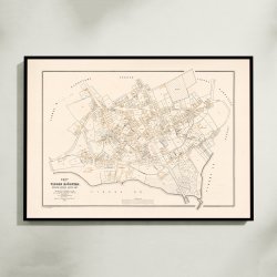 Viborg Kbstad 1884 - Bykort af Berggreen