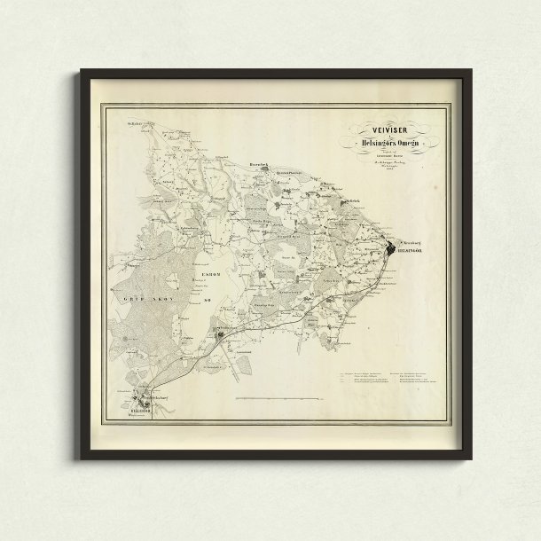 Helsingr &amp; Omegn 1862 - Bykort af Hartz