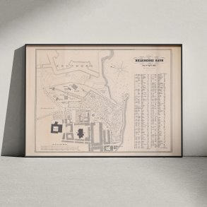 Helsingr Havn 1865 - Situationskort 1. april