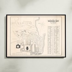 Helsingr Havn 1865 - Situationskort 1. april