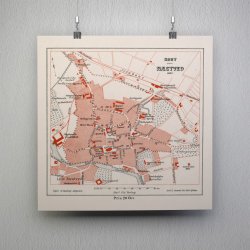 Nstved 1882 - Historisk bykort