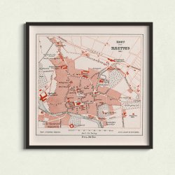 Nstved 1882 - Historisk bykort