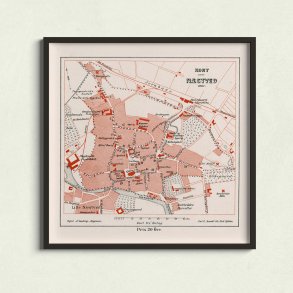 Nstved 1882 - Historisk bykort