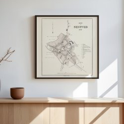 Nstved By 1859 - Historisk bykort