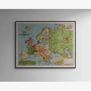 Europa af G.W.Bacon 1923 - Kort - 7558 cm