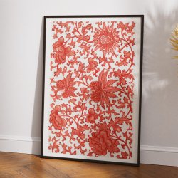 Blomster, Kinesisk mnster 1867 - Plakat