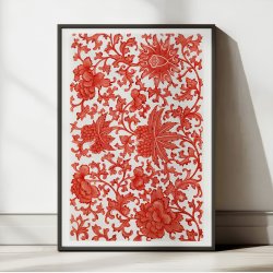 Blomster, Kinesisk mnster 1867 - Plakat