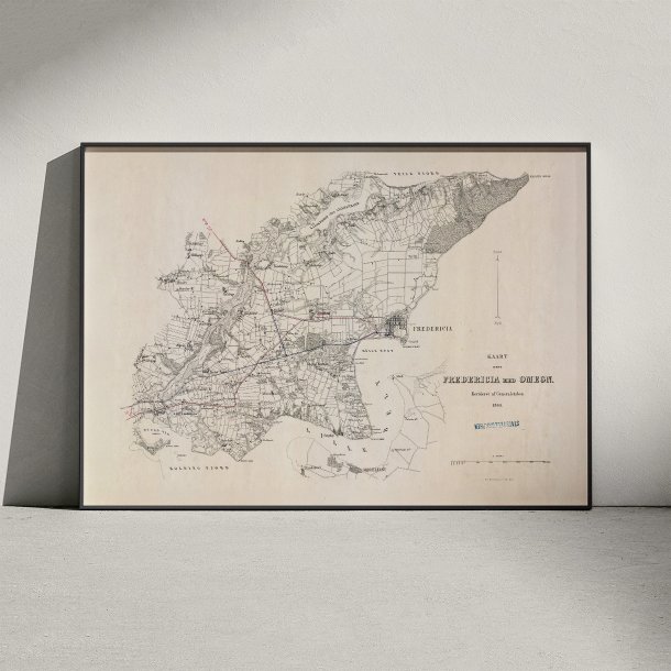 Fredericia og omegn 1864 - Militrkort