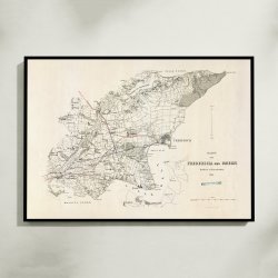 Fredericia og omegn 1864 - Militrkort