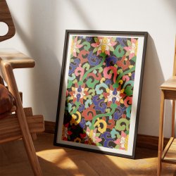 Blomster II, Kinesisk mnster 1867 - Plakat