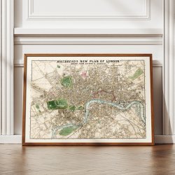 Plan over London 1853 - Bykort